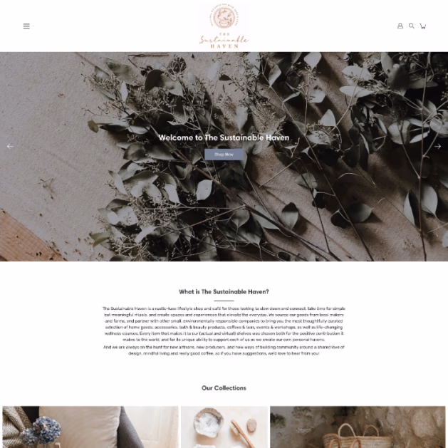 Sustainable Haven website